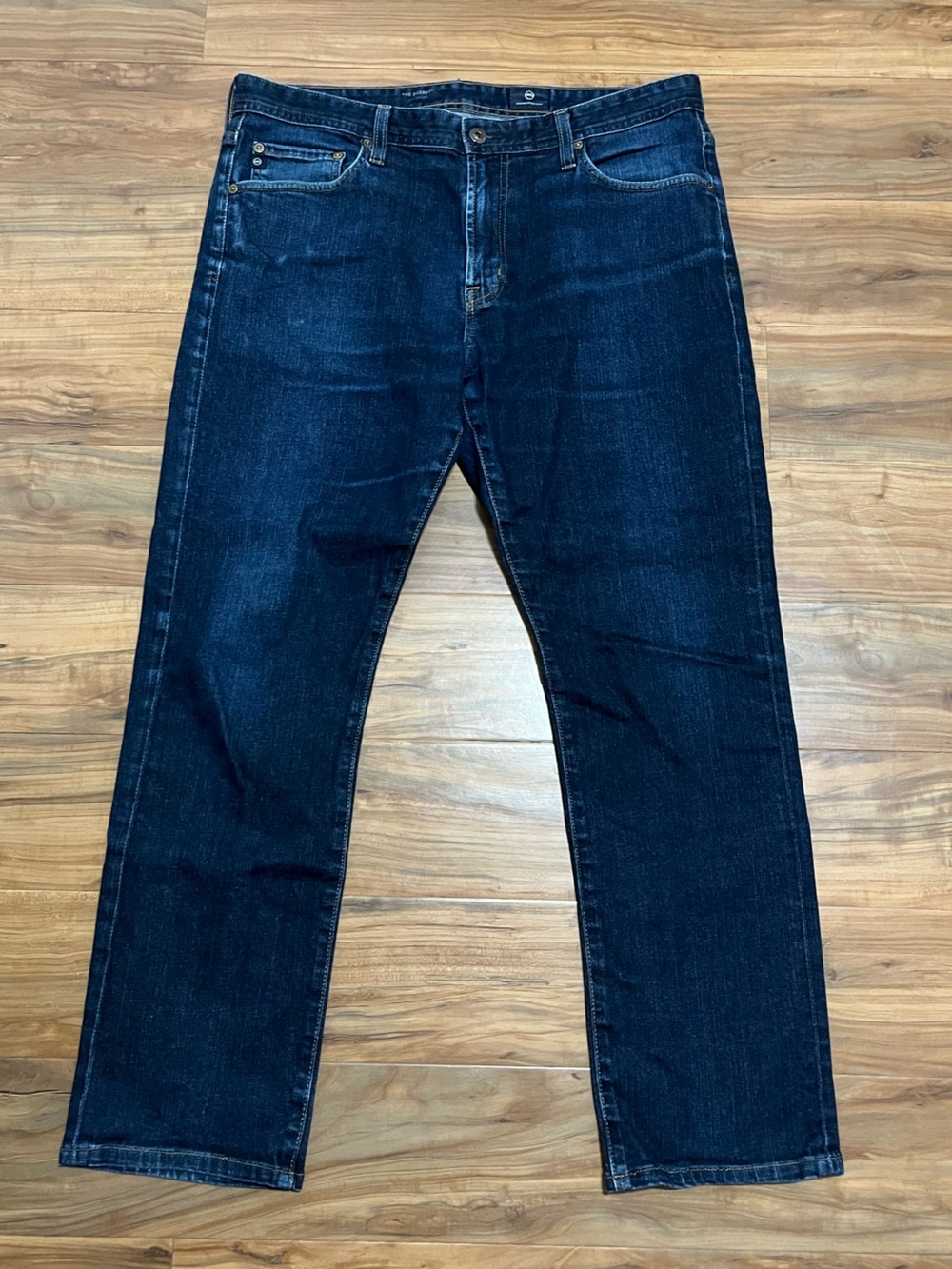 Adriano Goldschmeid AG The Everett Slim Straight Med Wash Denim Jeans Size 35x36